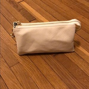 Clutch and cross body in cream - never been used